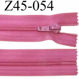 fermeture zip à glissière  longueur 45 cm couleur fushia non séparable zip nylon largeur 3,2 cm largeur du zip 6.5 mm 