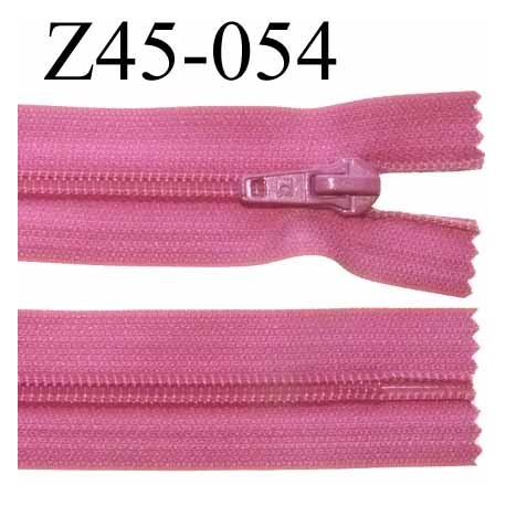 fermeture zip à glissière longueur 45 cm couleur fushia non séparable zip nylon largeur 3,2 cm largeur du zip 6.5 mm 